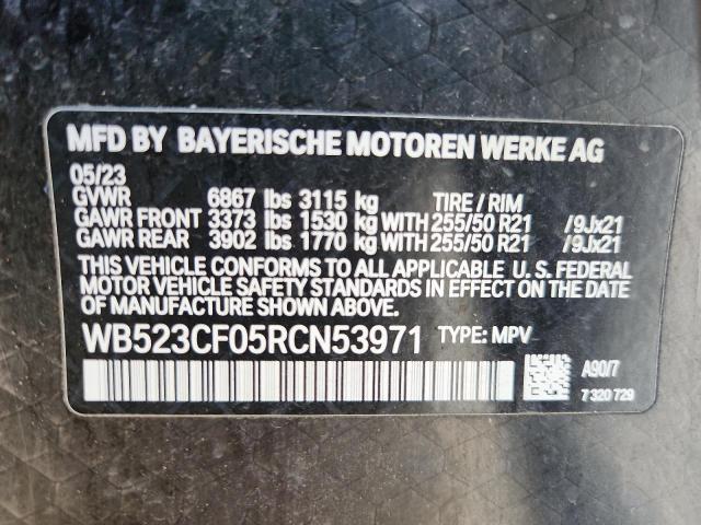 BMW IX XDRIVE5 2024 VIN WB523CF05RCN53971