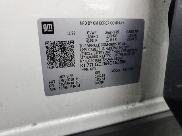 CHEVROLET TRAX 1RS 2024 VIN KL77LGE26RC163866