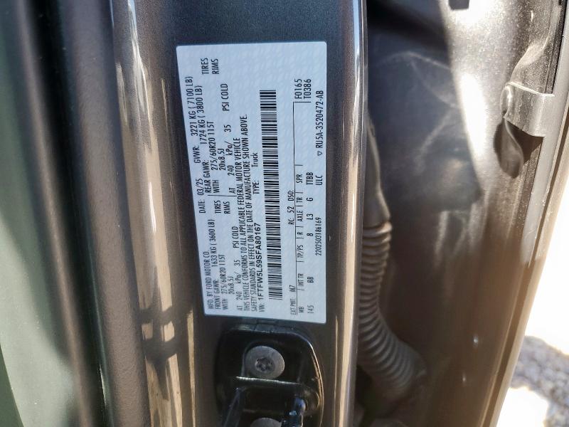 FORD F150 LARIA 2025 VIN 1FTFW5L59SFA80167