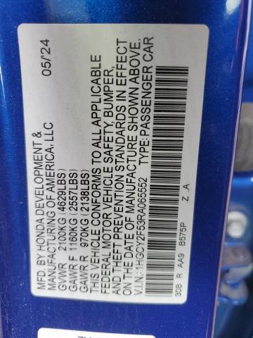 HONDA ACCORD 2024 VIN 1HGCY2F53RA065552
