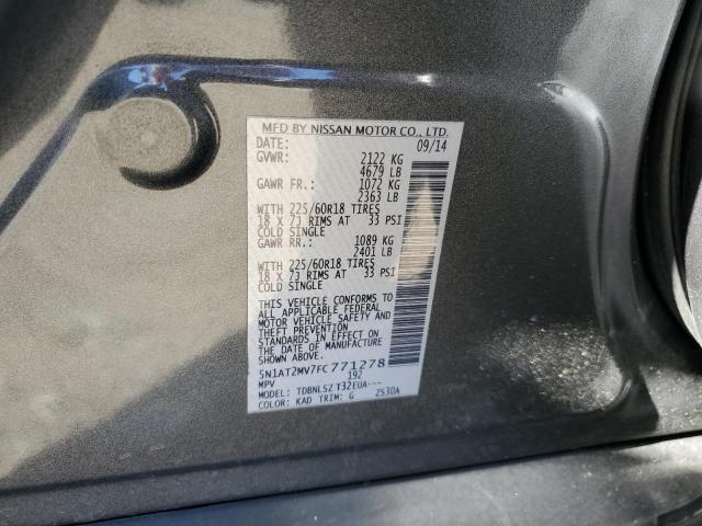 NISSAN ROGUE 2015 VIN 5N1AT2MV7FC771278