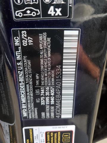 MERCEDES-BENZ EQS SUV 58 2023 VIN 4JGDM4EB4PA015334