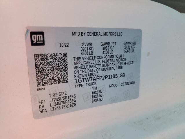 GMC SAVANA 2023 VIN 1GTW7AFP2P1105188