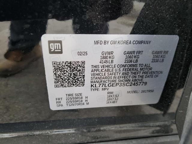 CHEVROLET TRAX 1RS 2025 VIN KL77LGEP3SC245779