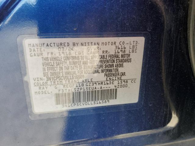 NISSAN KICKS 2020 VIN 3N1CP5CV0LL516589