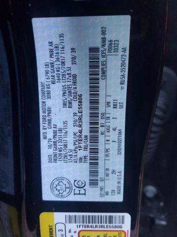 FORD RANGER RAP 2024 VIN 1FTER4LR3RLE55806