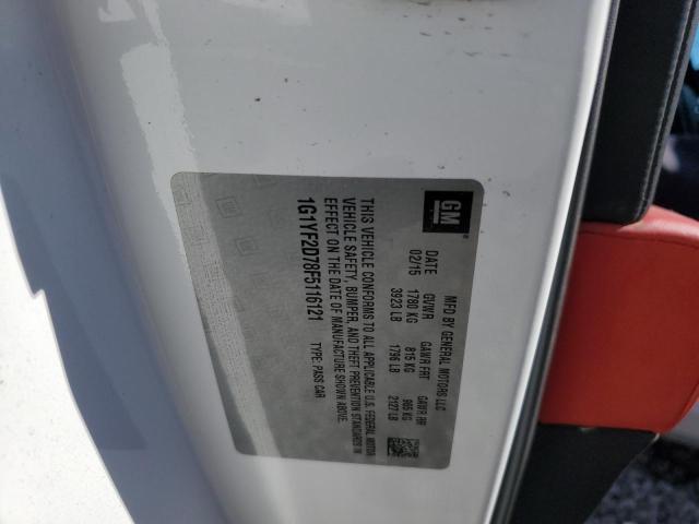 CHEVROLET CORVETTE 2015 VIN 1G1YF2D78F5116121