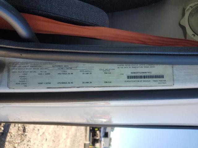 VOLVO VN 2017 VIN 4V4N39TG3HN987951