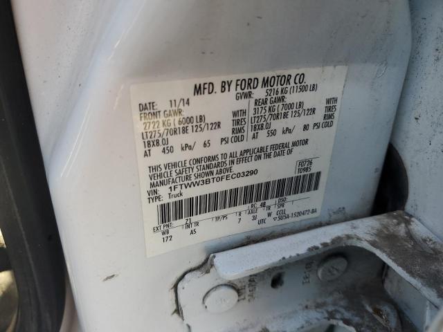 FORD F350 2015 VIN 1FTWW3BT0FEC03290