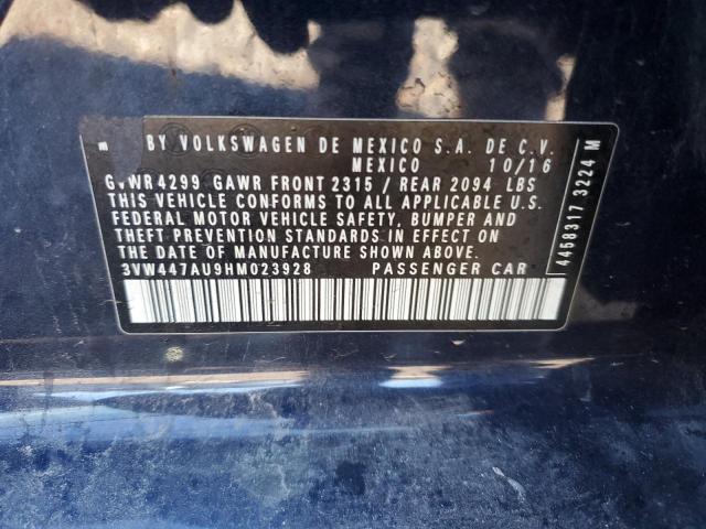 VOLKSWAGEN GTI 2017 VIN 3VW447AU9HM023928