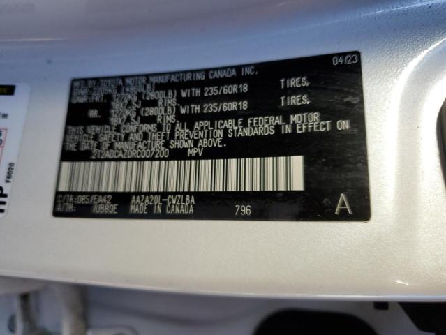 LEXUS NX 250 BAS 2024 VIN 2T2ADCAZ0RC007200