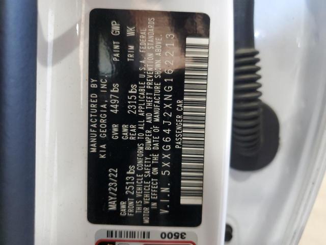 KIA K5 2022 VIN 5XXG64J2XNG162213