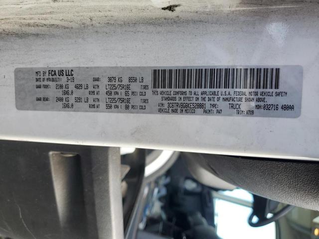 RAM PROMAS1500 2019 VIN 3C6TRVBG6KE528881