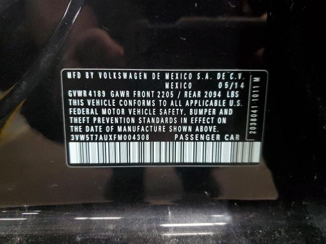 VOLKSWAGEN GTI 2015 VIN 3VW5T7AUXFM004308
