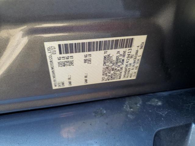 NISSAN MAXIMA 2017 VIN 1N4AA6AP3HC419413