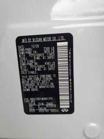 INFINITI QX80 SENSO 2021 VIN JN8AZ2BD1M9861375