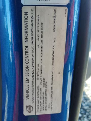 VOLVO VN 2018 VIN 4V4NC9EH3JN998489