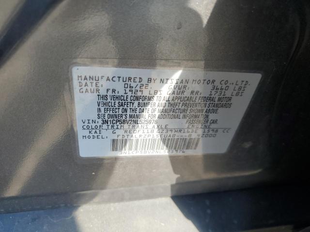 NISSAN KICKS 2022 VIN 3N1CP5BV2NL525976