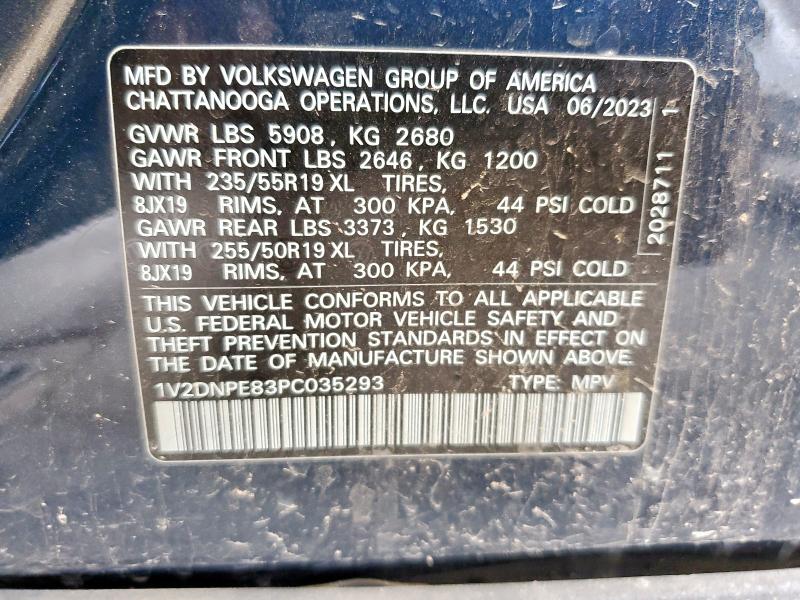 VOLKSWAGEN ID.4 PRO 2023 VIN 1V2DNPE83PC035293