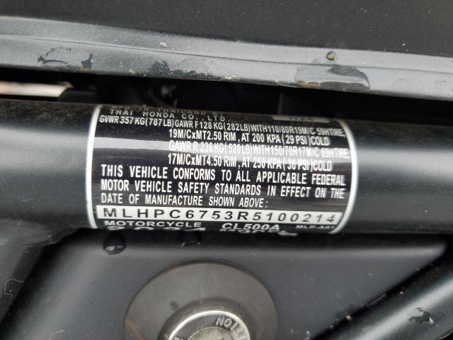 HONDA CL500 A 2024 VIN MLHPC6753R5100214