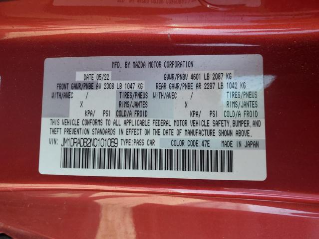 MAZDA MX-30 PREM 2022 VIN JM1DRADB2N0101069