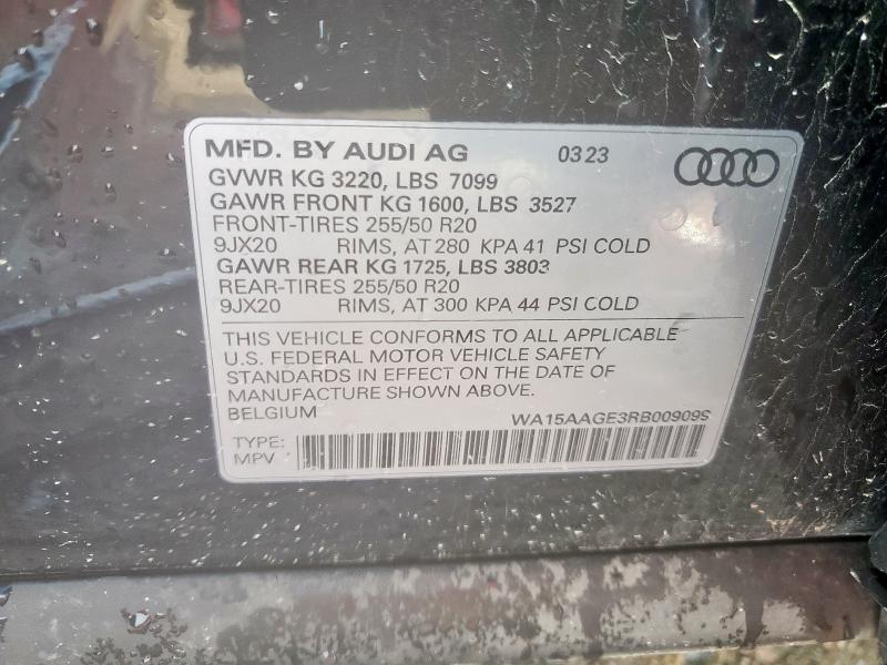 AUDI Q8 E-TRON 2024 VIN WA15AAGE3RB009099