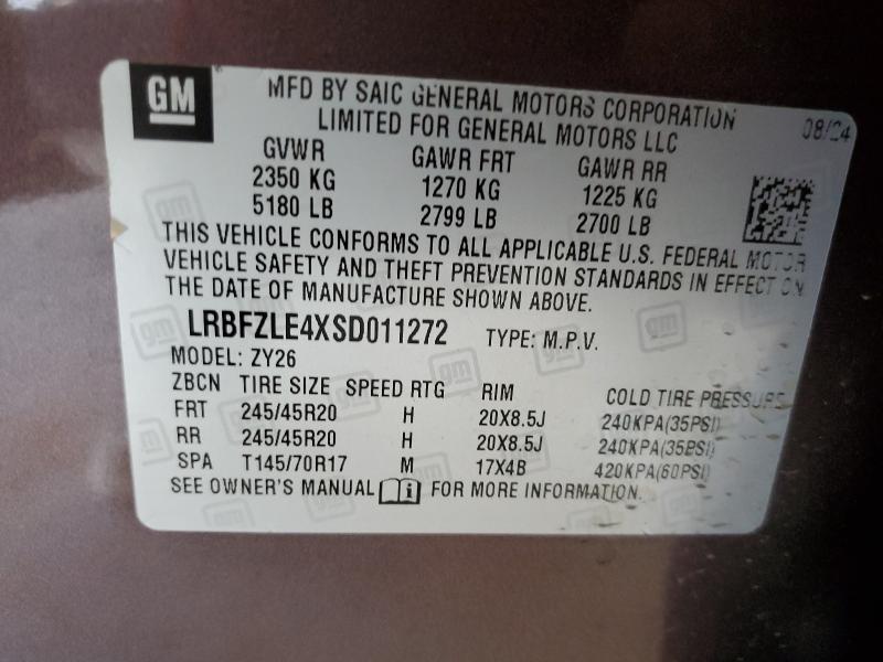 BUICK ENVISION S 2025 VIN LRBFZLE4XSD011272