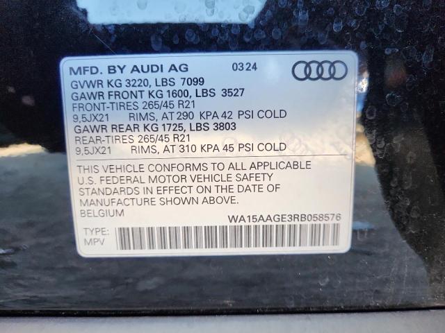 AUDI Q8 E-TRON 2024 VIN WA15AAGE3RB058576