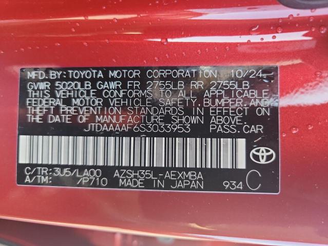 TOYOTA CROWN XLE 2025 VIN JTDAAAAF6S3033953