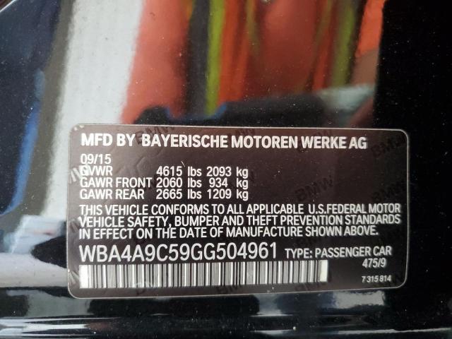 BMW 4 SERIES 2016 VIN WBA4A9C59GG504961