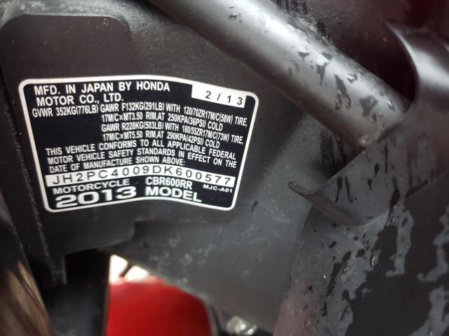 HONDA CBR CYCLE 2013