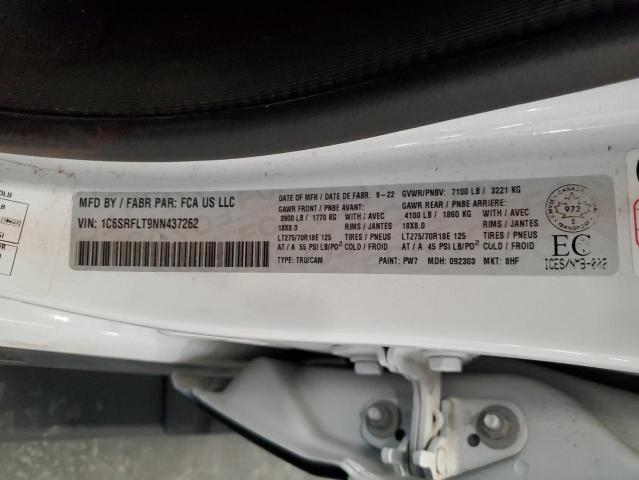 RAM 1500 2022 VIN 1C6SRFLT9NN437262