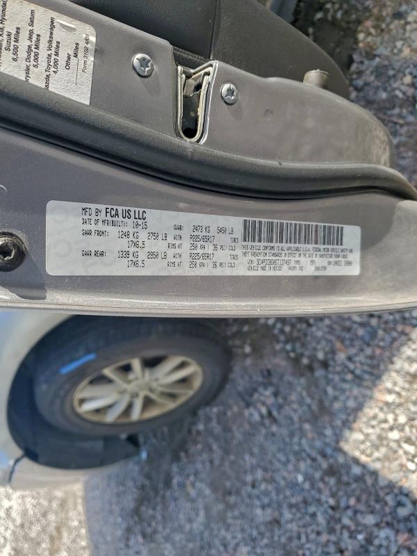 DODGE JOURNEY 2016 VIN 3C4PDCBG0GT137497