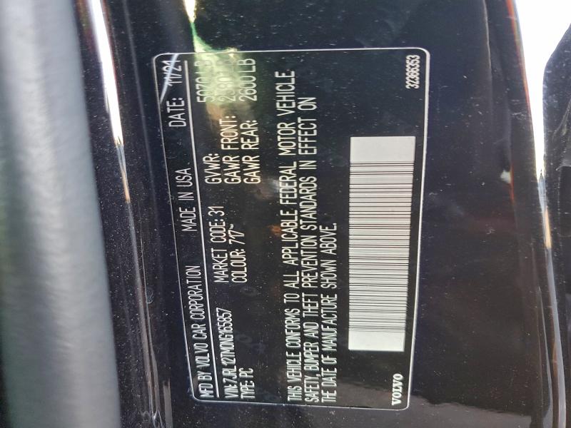 VOLVO S60 B5 R-D 2022 VIN 7JRL12TM0NG165857