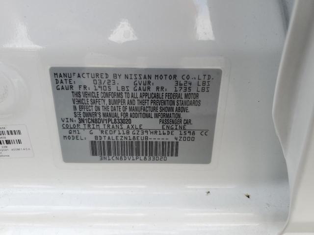 NISSAN VERSA 2023 VIN 3N1CN8DV1PL833020