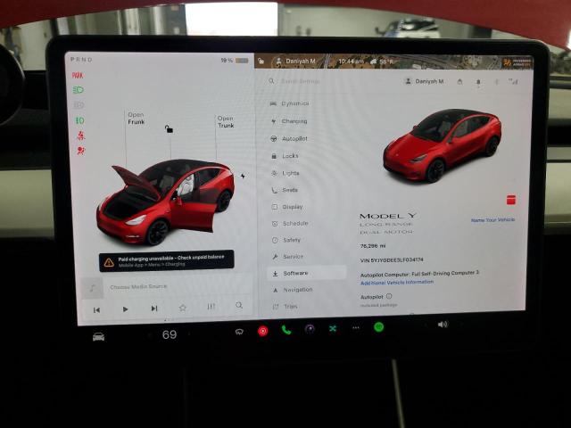 TESLA MODEL Y 2020 VIN 5YJYGDEE3LF034174