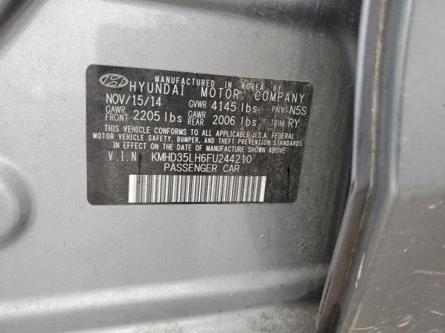 HYUNDAI ELANTRA 2015 VIN KMHD35LH6FU244210