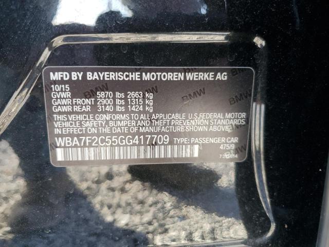 BMW 7 SERIES 2016 VIN WBA7F2C55GG417709