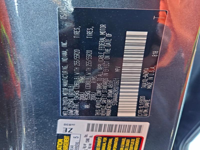 LEXUS TX 350 BAS 2024 VIN 5TDAAAA62RS010601