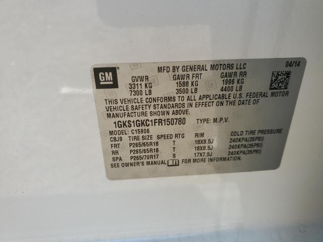 GMC YUKON 2015 VIN 1GKS1GKC1FR150780