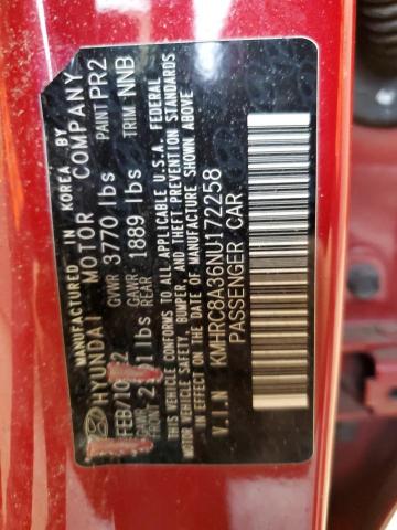 HYUNDAI VENUE 2022 VIN KMHRC8A36NU172258