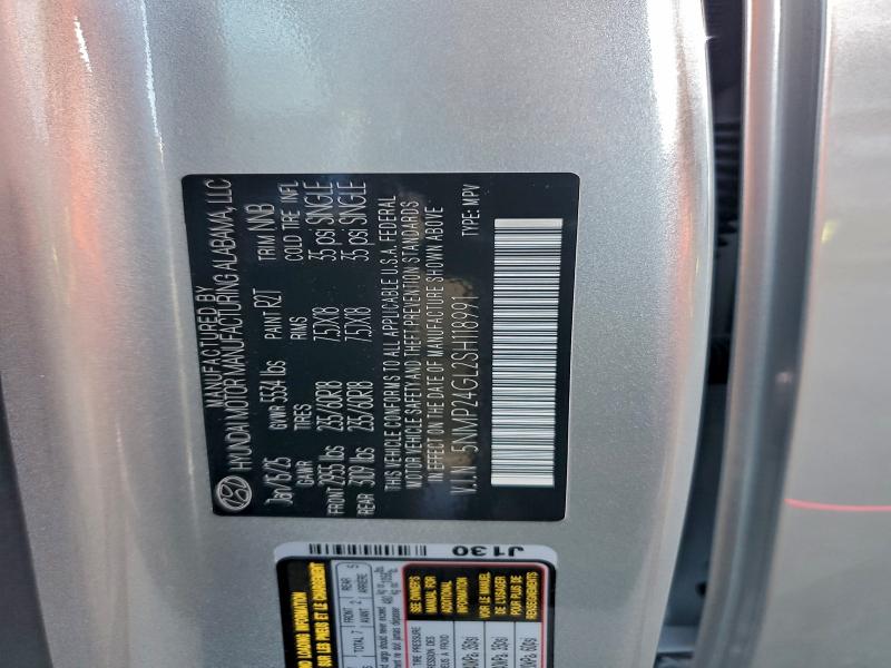HYUNDAI SANTA FE 2025 VIN 5NMP24GL2SH118991