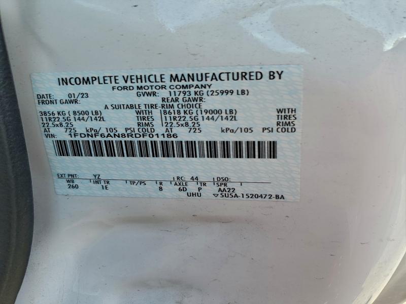 FORD F650 2024 VIN 1FDNF6AN8RDF01186