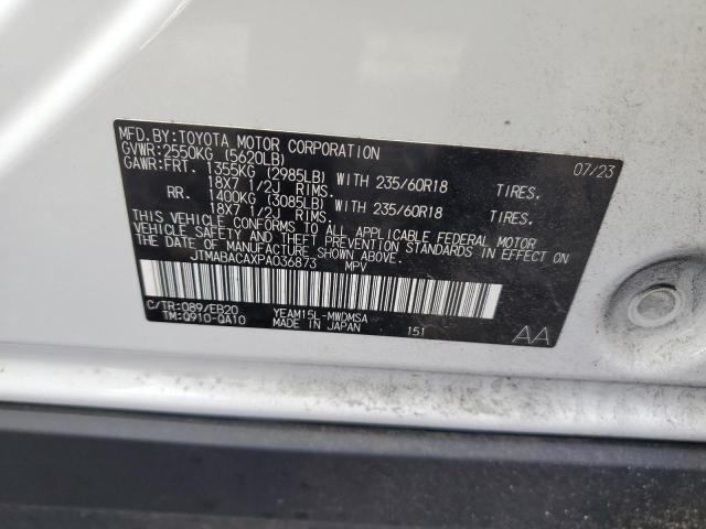 TOYOTA BZ4X XLE 2023 VIN JTMABACAXPA036873