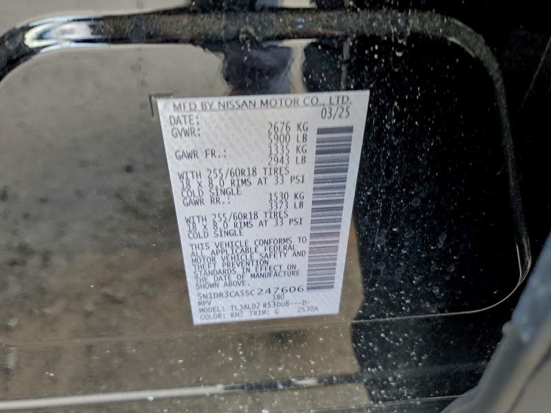 NISSAN PATHFINDER 2025 VIN 5N1DR3CA5SC247606