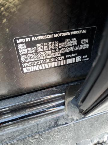 BMW IX XDRIVE5 2024 VIN WB523CF04RCN52035