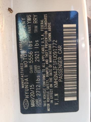 HYUNDAI GENESIS 2015 VIN KMHGN4JF1FU091772