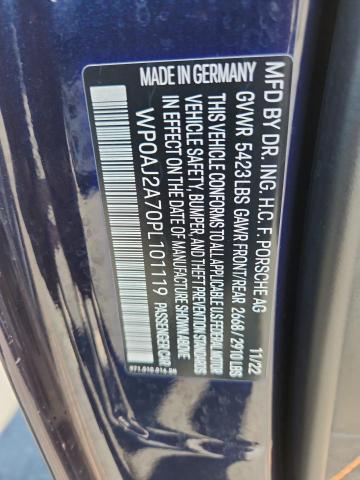 PORSCHE PANAMERA 2023 VIN WP0AJ2A70PL101119