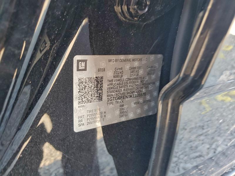 GMC CANYON 2019 VIN 1GTG6EEN0K1105570