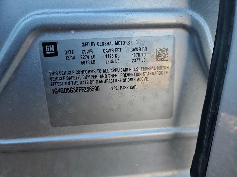 BUICK LACROSSE 2015 VIN 1G4GD5G38FF256596